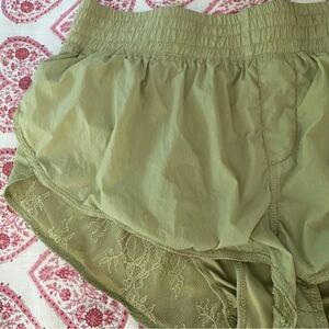 FREE PEOPLE MOVEMENT Running Shorts with Lace Lining.